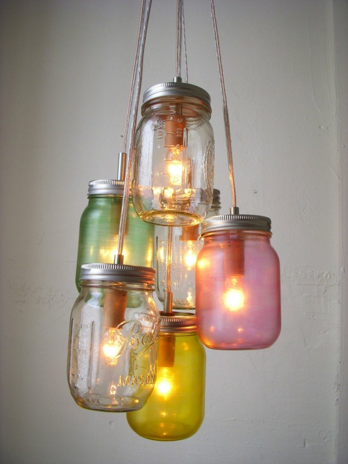 creatie crafting mason jar pandantiv lumina colorate