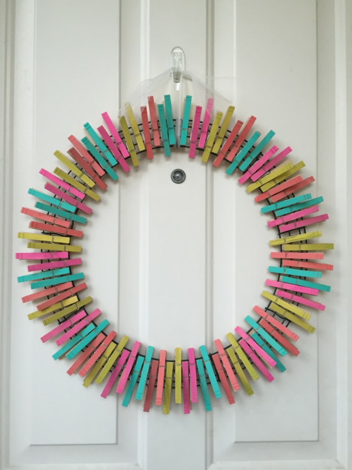 meșteșuguri creative coroana decorare ușă de intrare colorate proaspete
