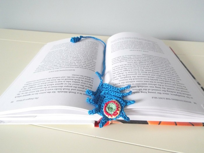 manualidades creativas marcadores crochet ideas azul