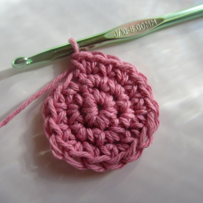 marcador creativo tinker crocheting flor rosa