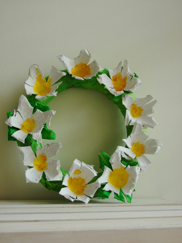 idei de craft ambarcațiuni de flori frumos flori ouă