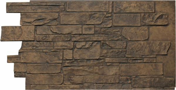 kunstig sten vægbeklædning brun
