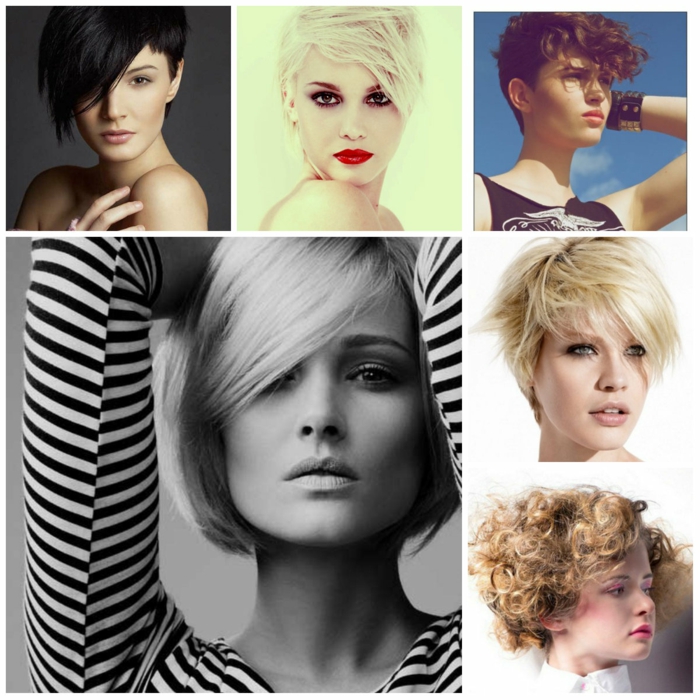 side cut damer kort hår stil kvinder tendens bølgete 2016