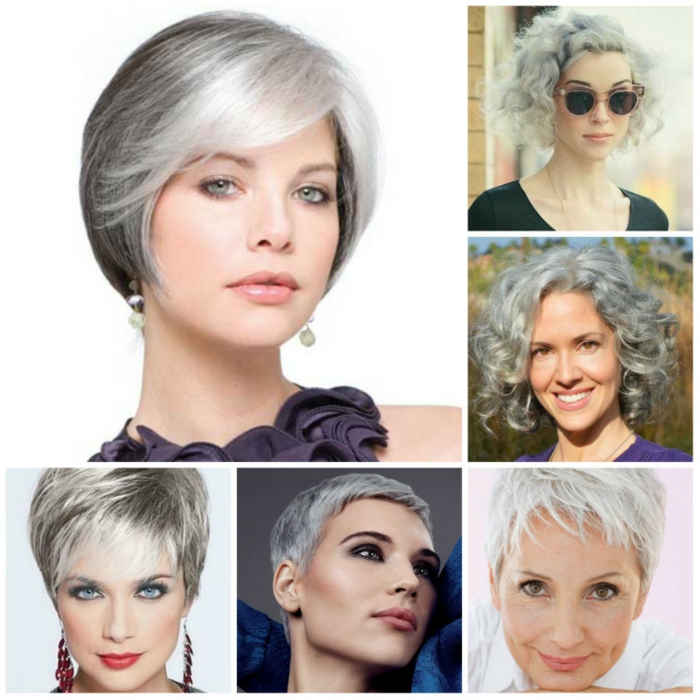 page coupe dames coiffures femmes tendance ondulé gris