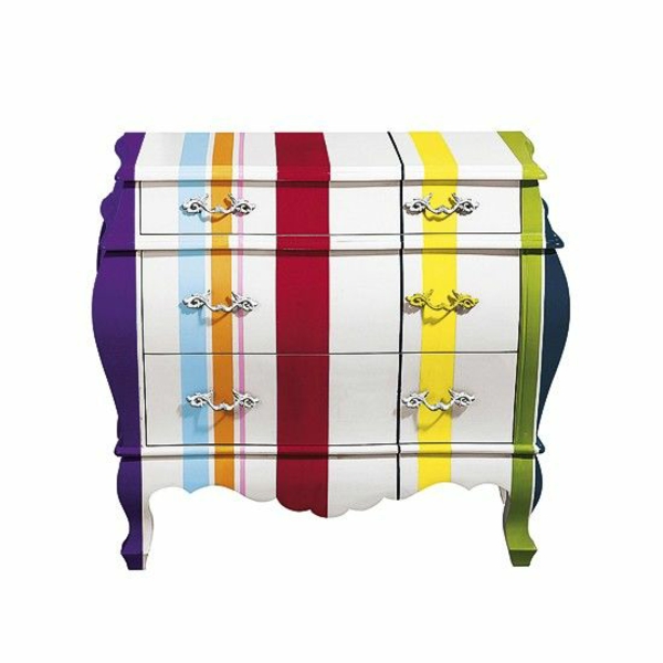 paint colors wood acrylic paint furniture colorful bedside table