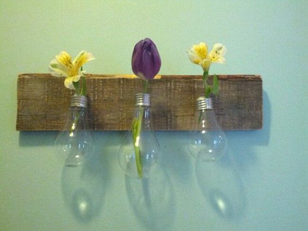 λάμπα-λάμπα-μορφή-DIY-deco-hung Flowers