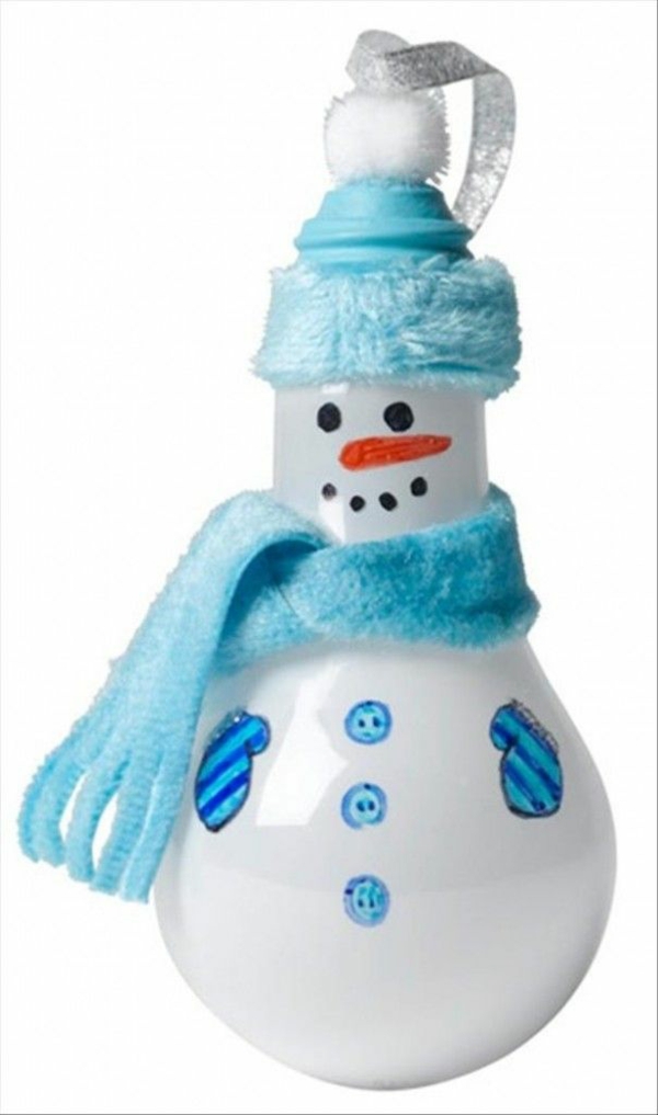 λάμπα-λάμπα-μορφή-diy-deco Χριστουγεννιάτικος χορός χιονάνθρωπος