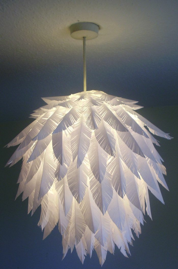 lampă de hârtie crafting agățat de primăvară lampă de masă