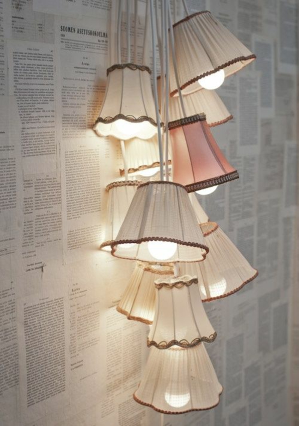 lampă de hârtie crafting agățat lampă de masă retro