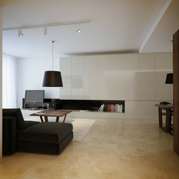 lamper stue moderne belysning sort sofa beige gulve