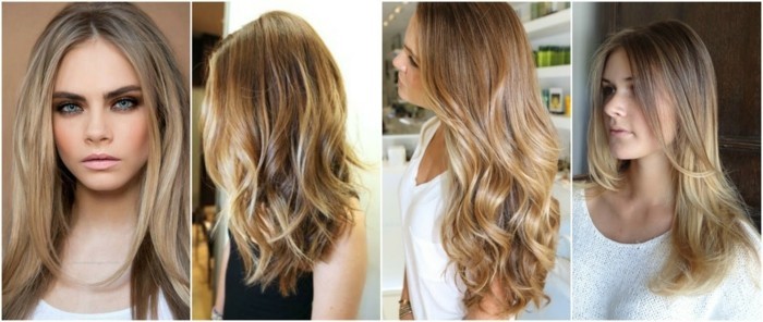 long hairstyles hairstyling ombre blon strähnchen