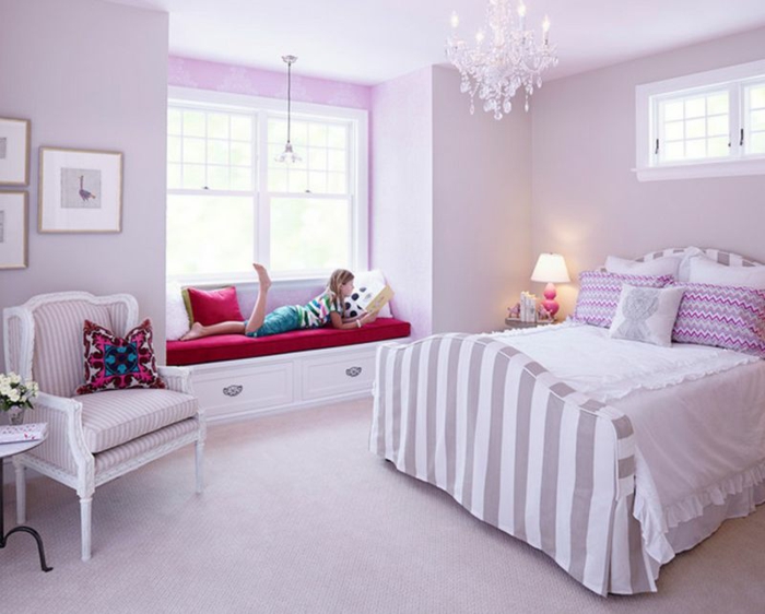 лавандула цвят ярко лилаво спалня