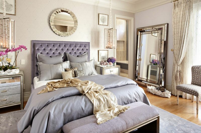 laventeli väri pastelli väri makuuhuone pääty