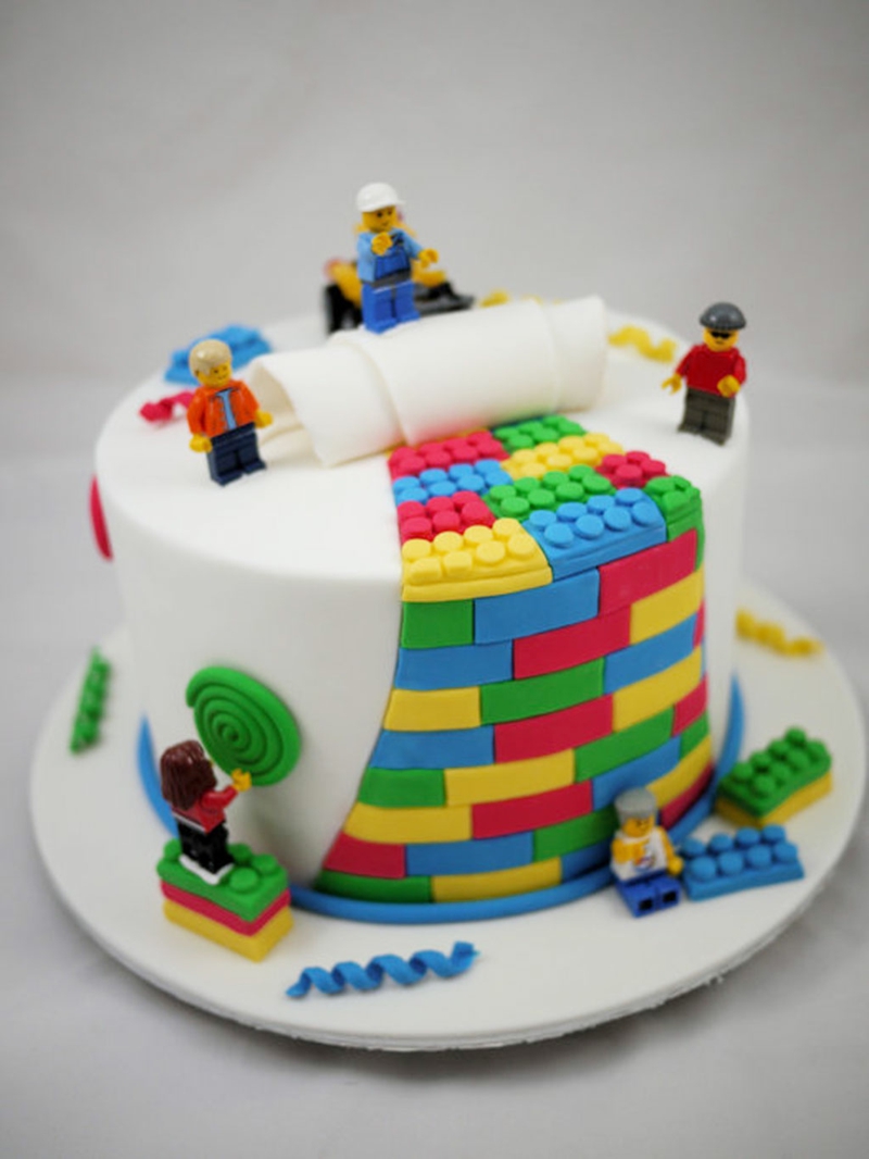 lego niño torta cumpleaños torta fotos decoración de la torta