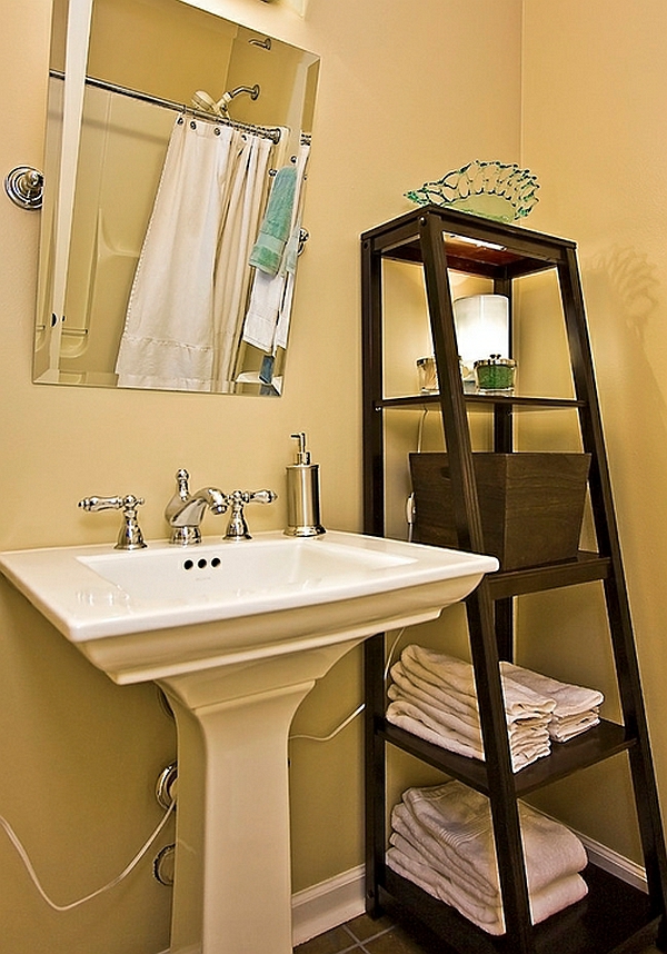 Ladder rack væg hylder DIY badeværelse vask håndklæder