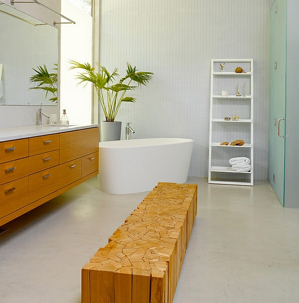 Ladderplank muurplanken DIY elegant populaire moderne badkamer