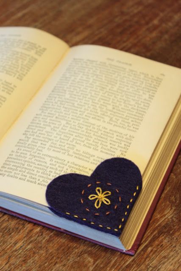 bookmark tinker heart craft ideas with felt