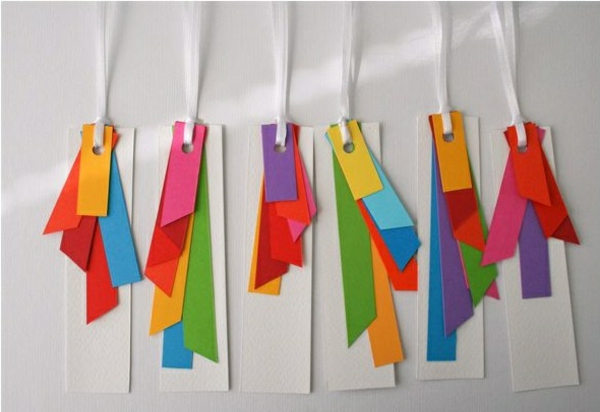 Marquer vous-même artisanat idées d'artisanat avec des signets drôles de papier de couleur