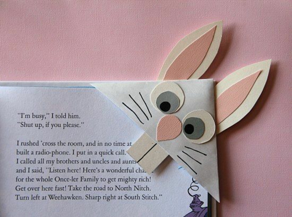 书签自己制作成人手工技巧的兔子工艺想法