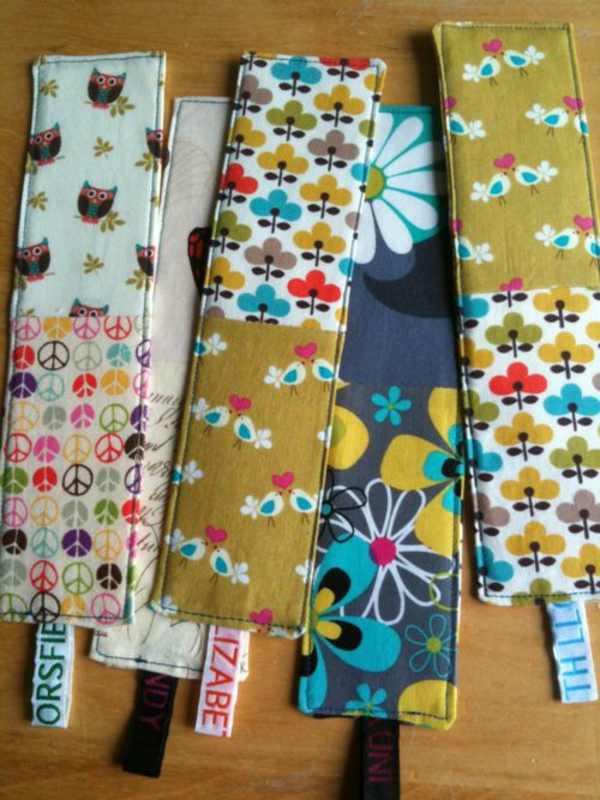 make bookmarks yourself out of fabric craft ideas for adults