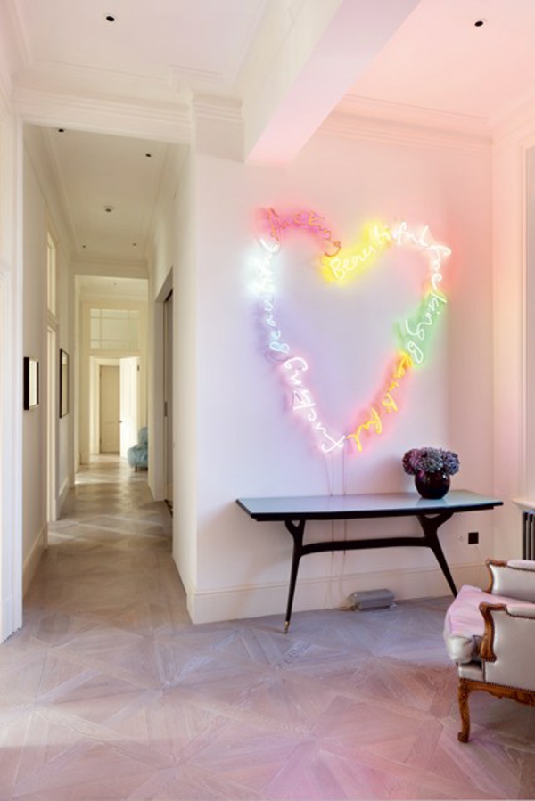 νεράιδα φώτα καρδιά τοίχο ζωγραφίζει ιδέες διάδρομο
