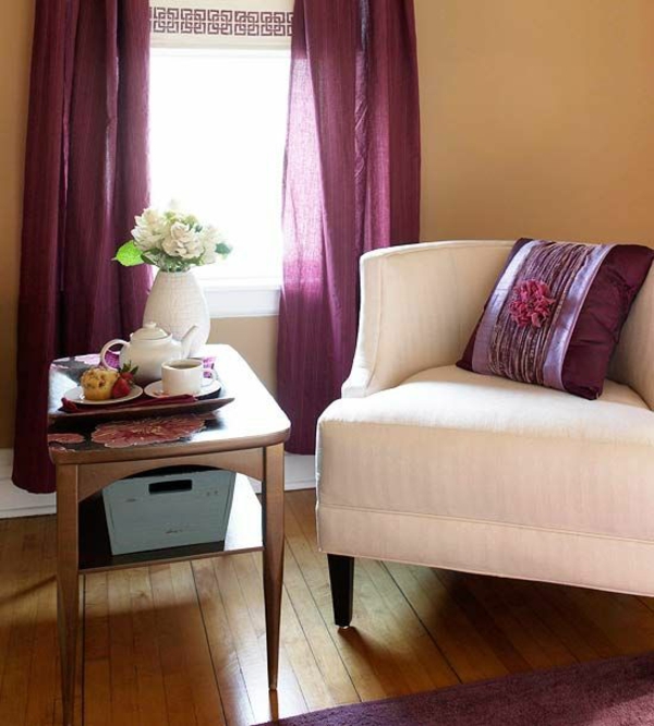 purple-curtain-Window Blinds-bedroom-upholstery