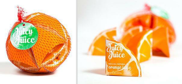emballage drôle orange
