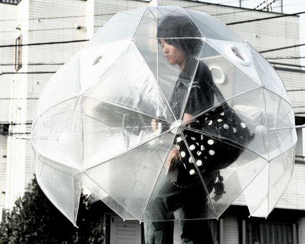 divertidos paraguas transparentes