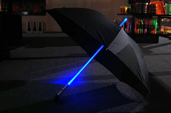 divertidos paraguas brillantes láser brillante