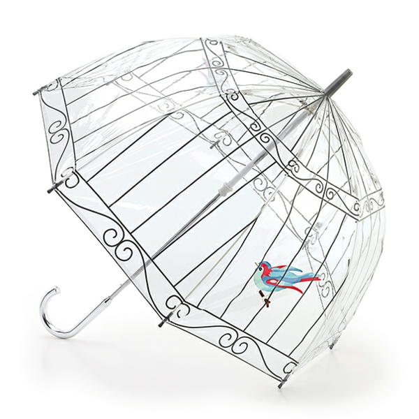 divertido paraguas jaula de pájaro