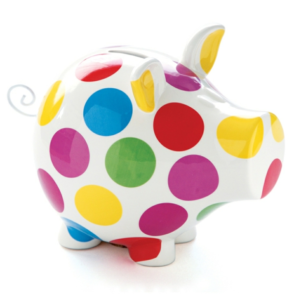 funny money boxes colored pig design