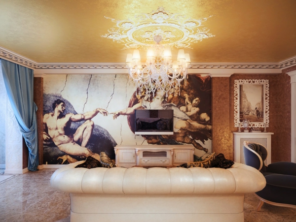 luxe home decor muur decor illustratie michelangelo kunst