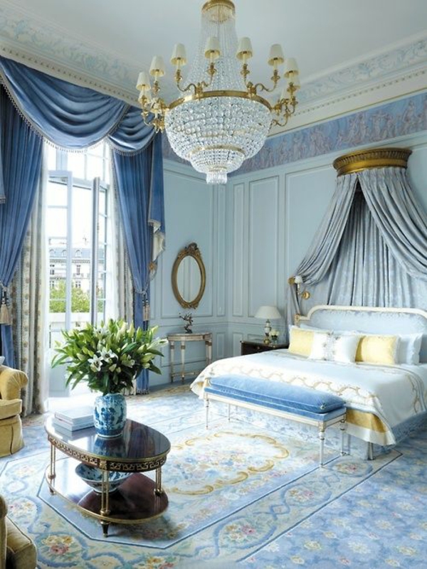 Luksus soveværelse design ideer seng lysekrone dekoration