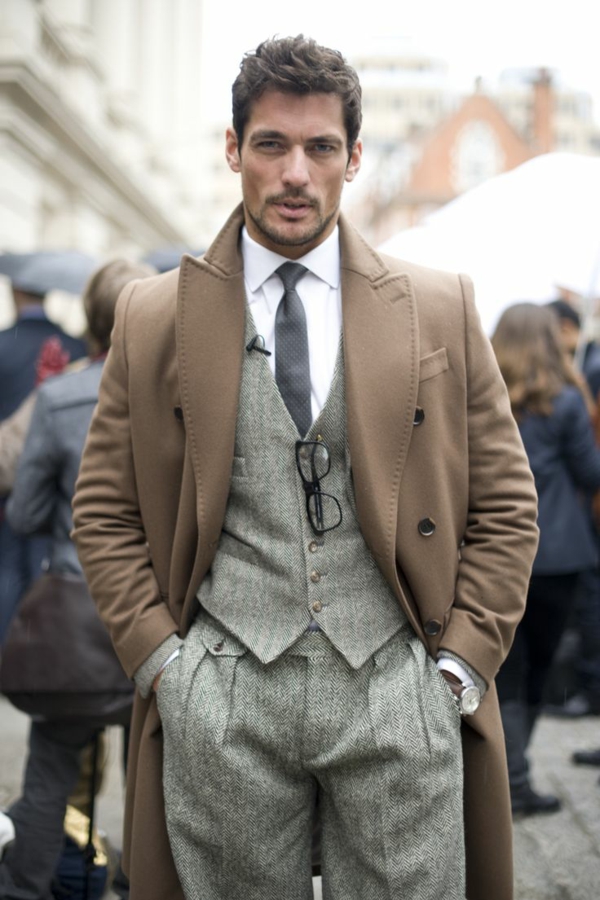 Traje de chaqueta de los hombres Trajes de moda traje inglés clásico
