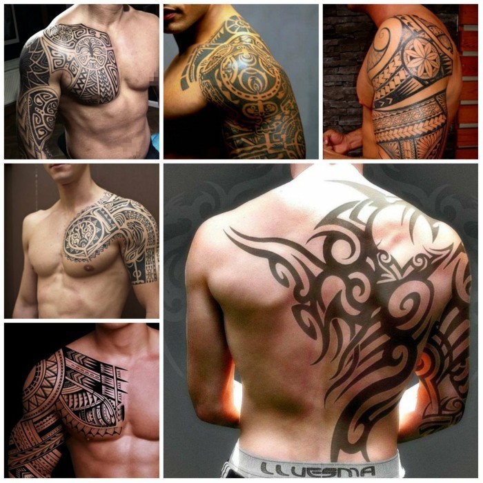 男性纹身毛利纹身思想部落图案