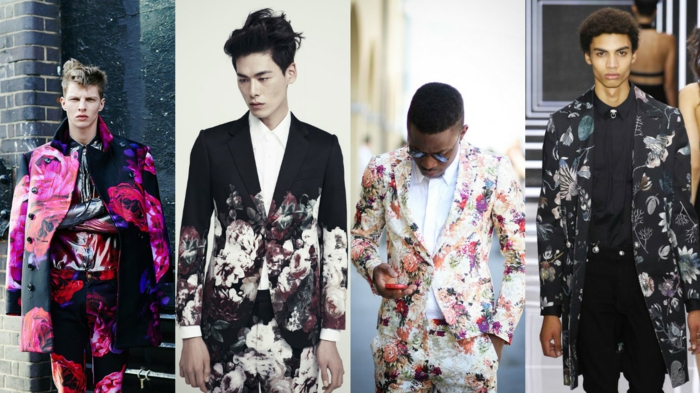 Mænds modetrends 2016 casual elegante dragter sakko blomst trend sakko udskrifter