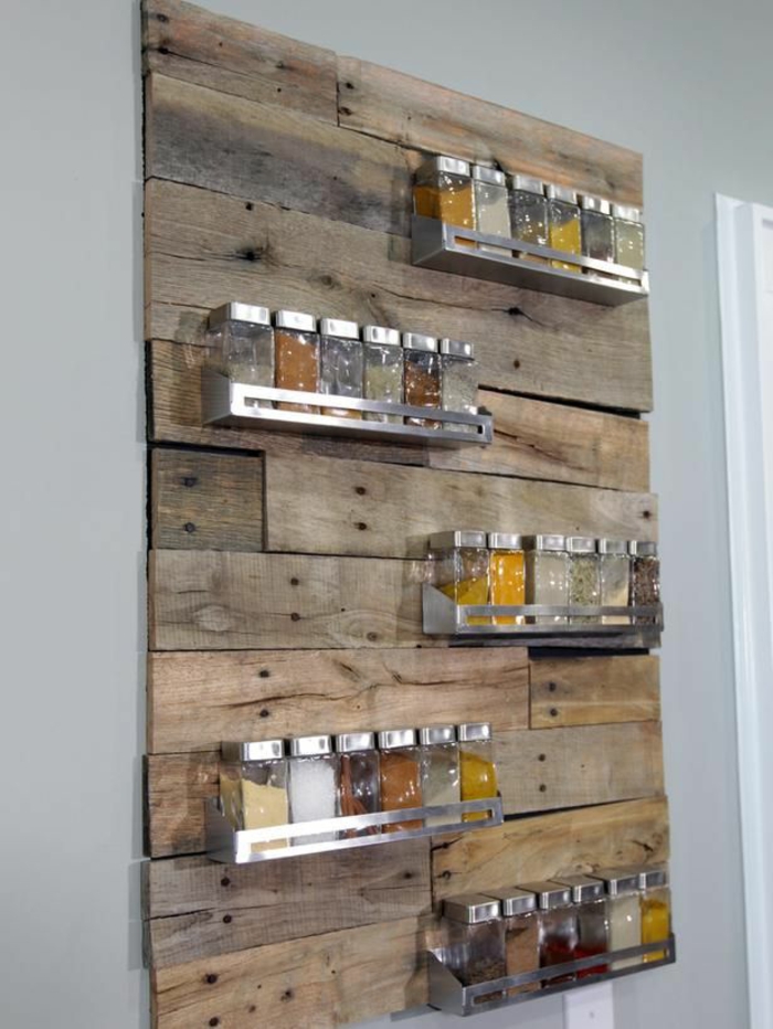 Furniture made of pallets kitchen furniture wood wall for spices