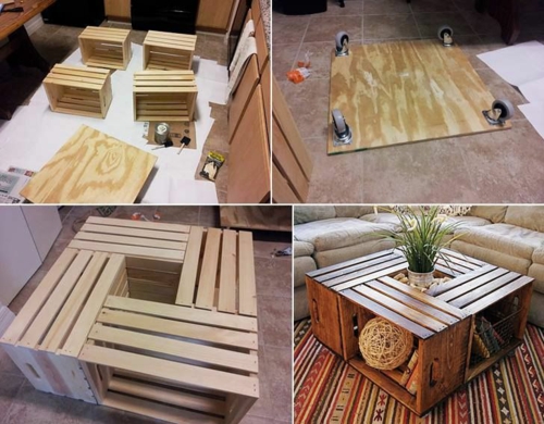 paletas para muebles cajas de madera cuadradas