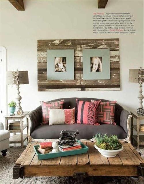 furniture pallets robust coffee table wall decoration