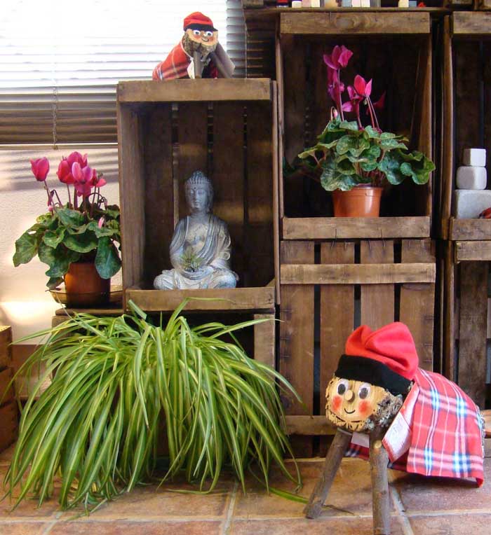 רהיטים מקופסאות יין קישוט רעיונות DIY רעיונות חיים בודהיסטים חיים