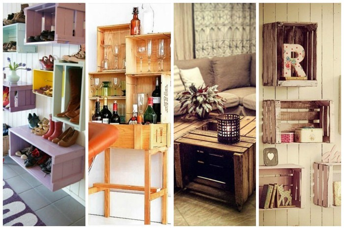 мебели от вино кутии декорация идеи дий идеи устойчив живот трио