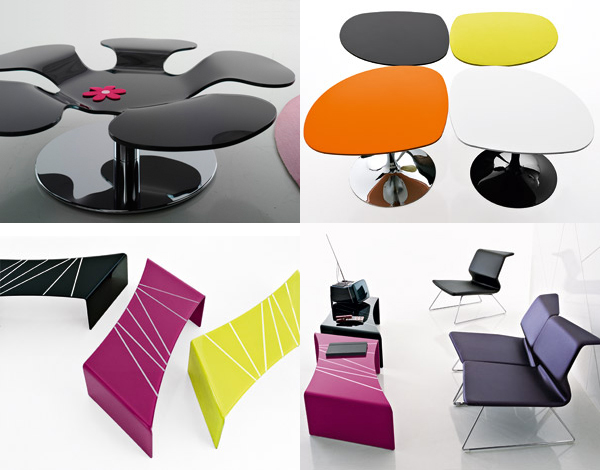 家具豪华创新咖啡桌设计彩色模型