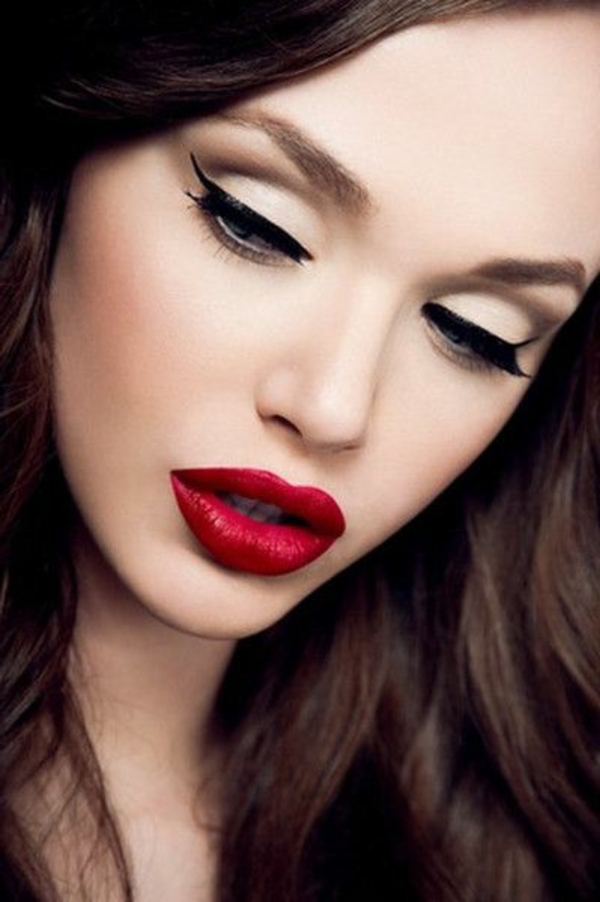 make-up tips ogen eyeliner rode lippenstift