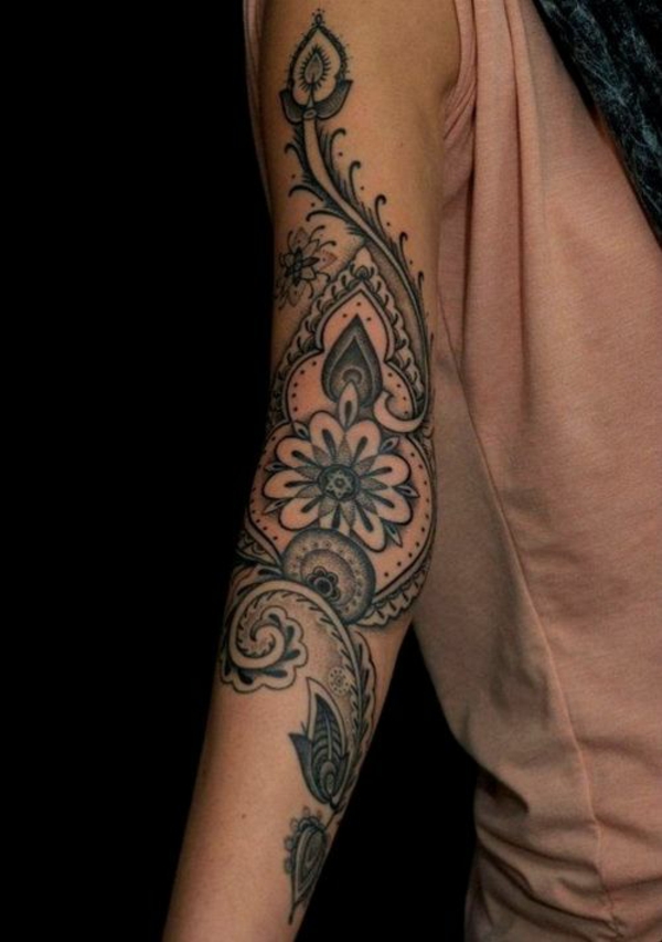 mandala tatovering lotus søt mandala overarm