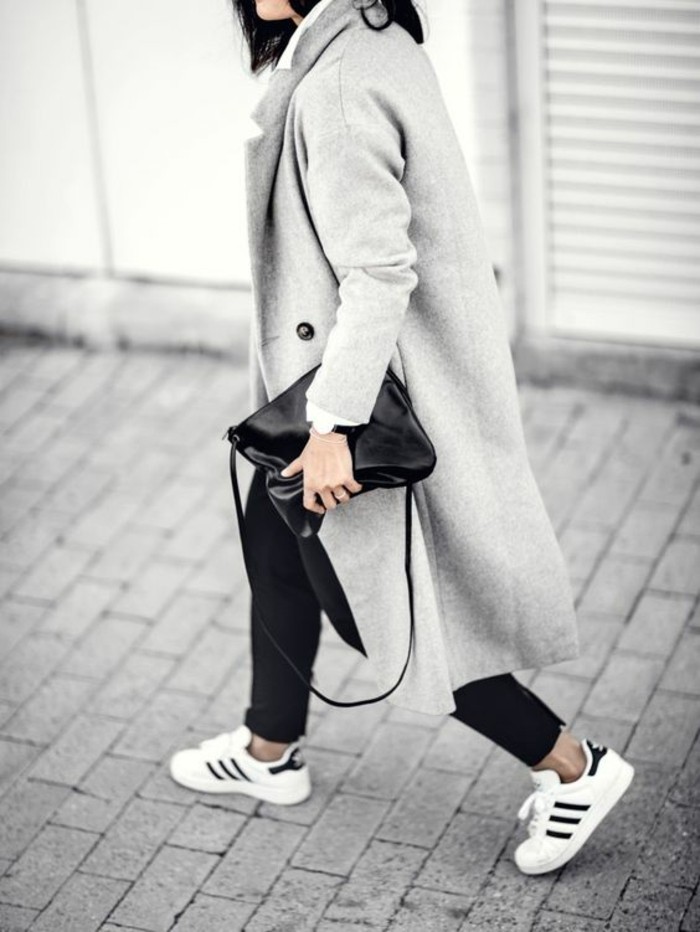 kabát šedé ženy módní trendy podzimní móda barvy světle šedá