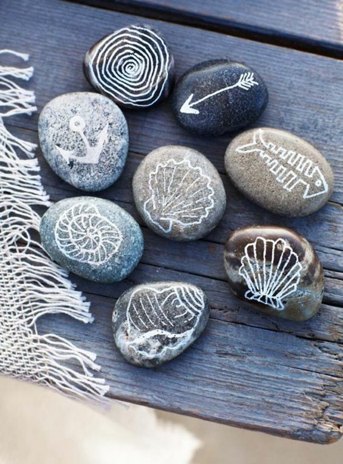 merimerkki kivet maalattu ideoita kesällä