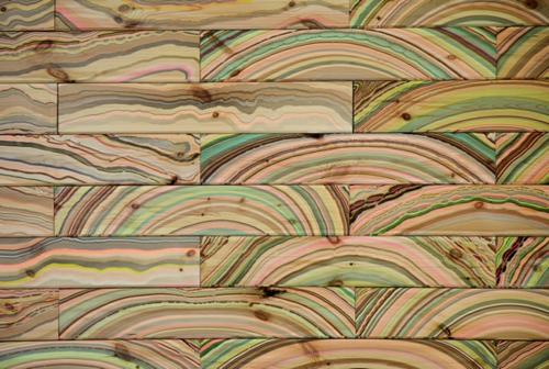 Marble-like wood flooring idea design