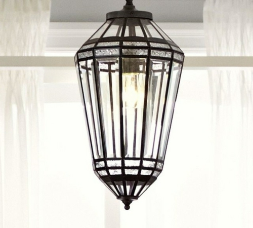 Moroccan pattern hanging lamp lantern