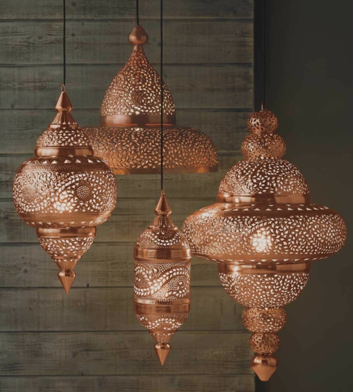 Marokkansk mønster Lantern kobber