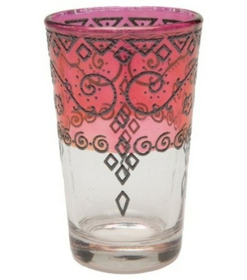 Moroccan oriental pattern tea glasses
